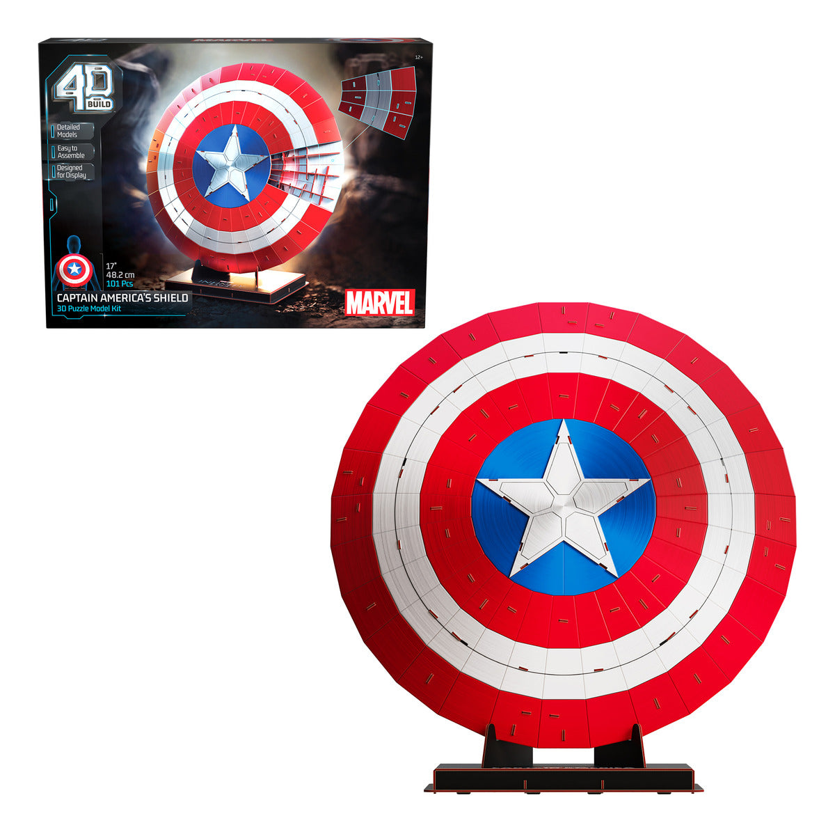 Rompecabezas Del Escudo Capitán América 4d Puzzles