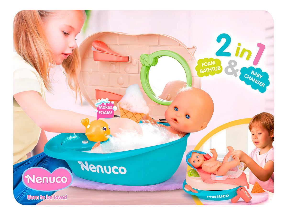 Muñeca Bebe Nenuco Baño De Espuma