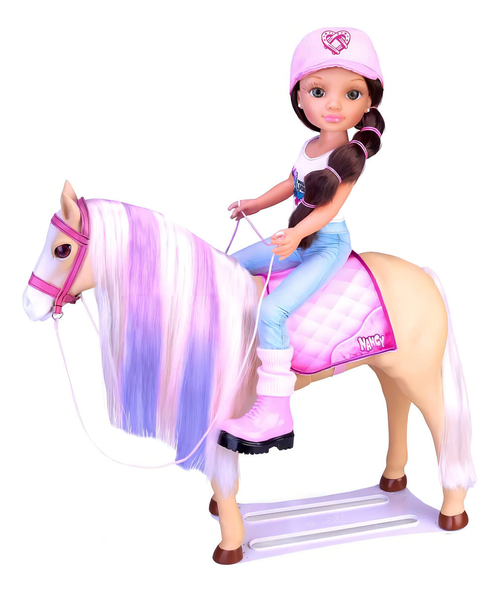 Nancy Un Dia Con Su Caballo Con Accesorios 42cm Famosa