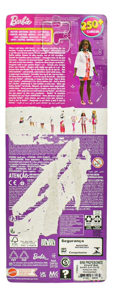 Barbie Profesiones Doctora Morena Mattel Cf