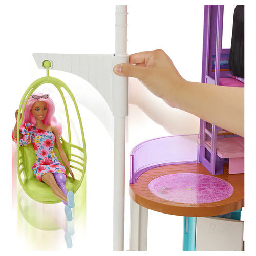 Barbie Casa De Muñecas Malibú Con Accesorios 2 Pisos 3+ Años