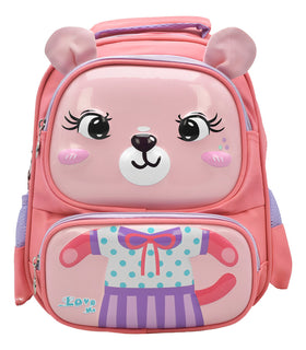 Mochila Osita Mini Backpack 3D Rosa Niñas Impermeable Lluvia 9L