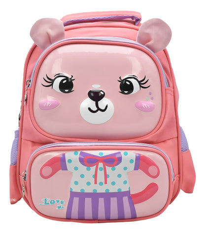 Mochila Osita Mini Backpack 3D Rosa Niñas Impermeable Lluvia 9L