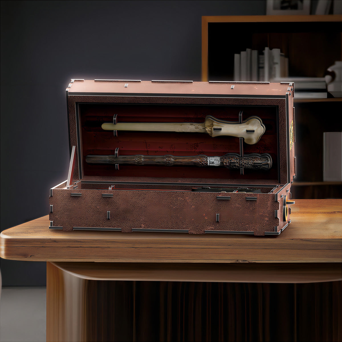 4d Build, Conjunto De 4 Varitas De Harry Potter En Estuche, Kit De Maqueta En 3d Con 58 Piezas. Regalos Y Decoración De Escritorio Para Fans De Harry Potter, Rompecabezas Para Mayores De 12 Años.