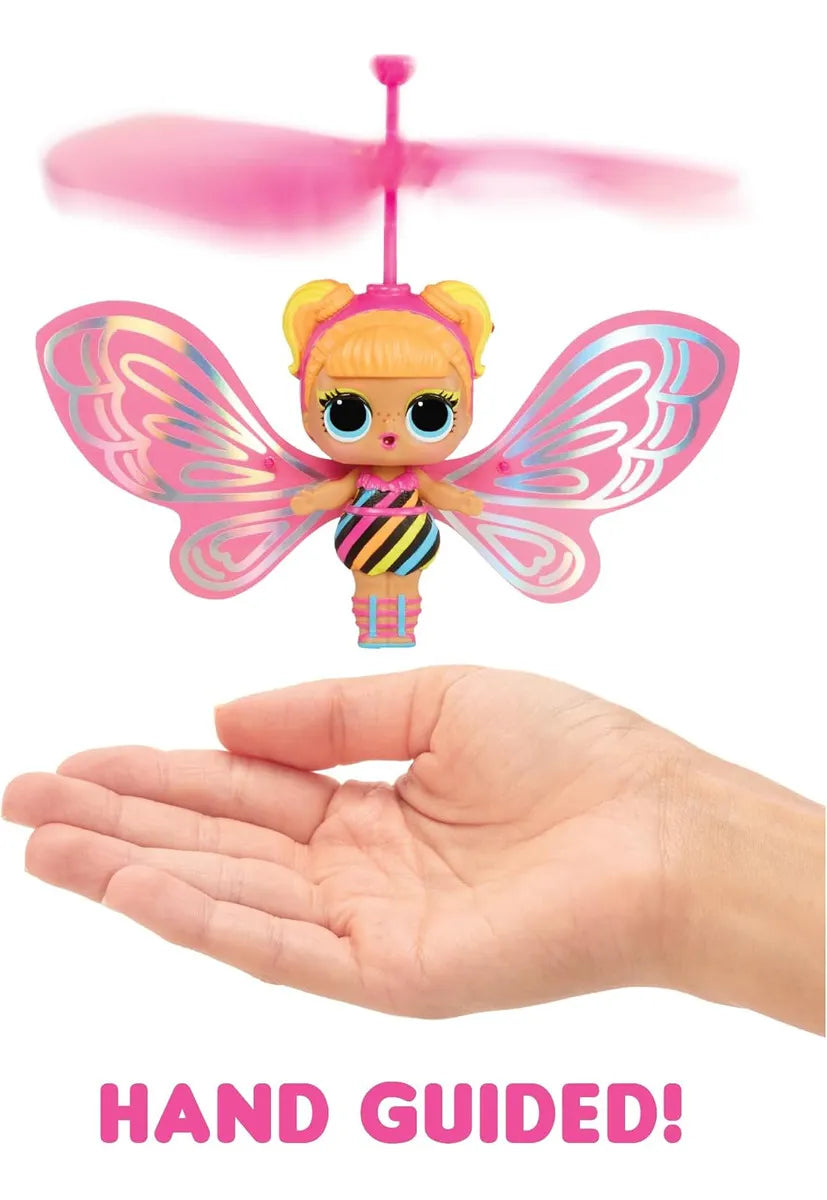 Muñeca L.O.L. Surprise! Magic Flyers Flutter star: Muñeca Voladora Mágica con Efectos de Iluminación Vuelo Interactivo Incluye Baterías y Cable USB
