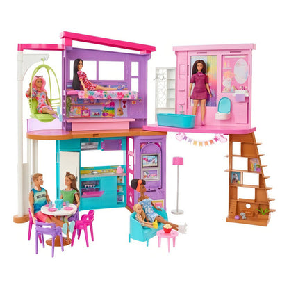 Barbie Casa De Muñecas Malibú Con Accesorios 2 Pisos 3+ Años