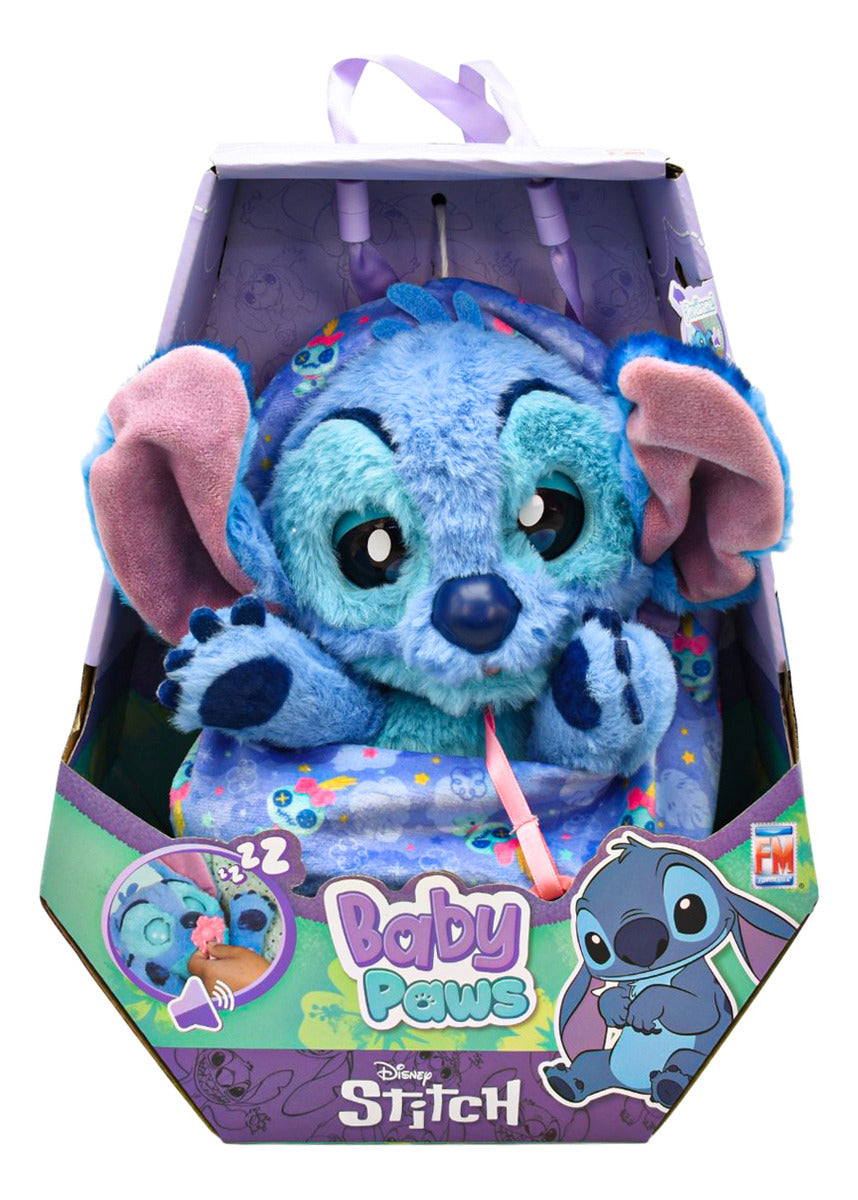Baby Paws Disney Stitch Durmiente Con Sonido Fotorama Azul