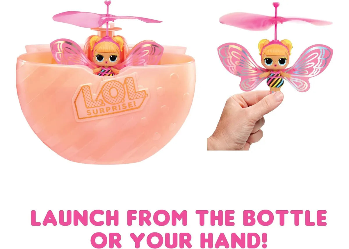 Muñeca L.O.L. Surprise! Magic Flyers Flutter star: Muñeca Voladora Mágica con Efectos de Iluminación Vuelo Interactivo Incluye Baterías y Cable USB