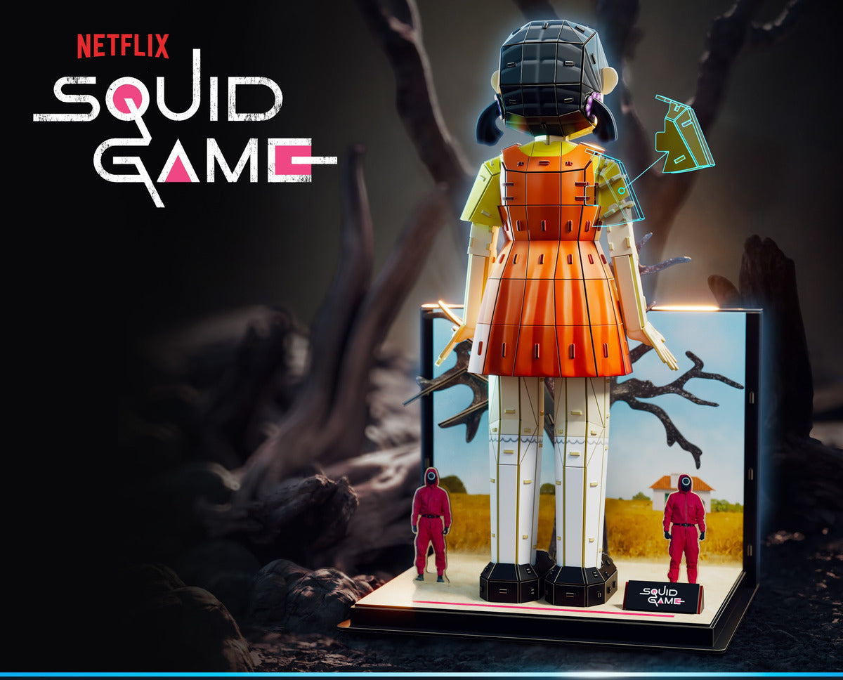 4d Build, Squid Game Young Hee, Kit De Maqueta En 3d Con 204 Piezas, Decoración De Escritorio Y Rompecabezas. Juguetes De El Juego Del Calamar Para Adultos Y Adolescentes A Partir De 12 Años.