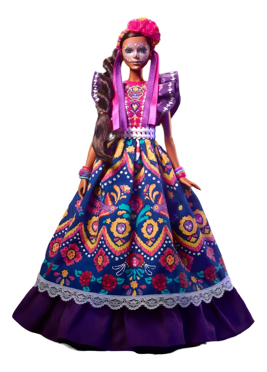 Mattel Muñeca Barbie Dia De Muertos 2022 Vestido Tradicional