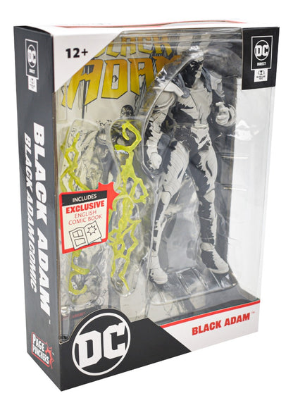 Dc Page Punchers Black Adam Comic Blanco Y Negro Mcfarlane