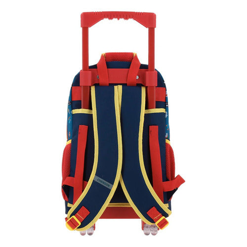 Mochila Ruedas Kit 3pz Super Mario Bowser Primaria Chenson Multicolor Estampado