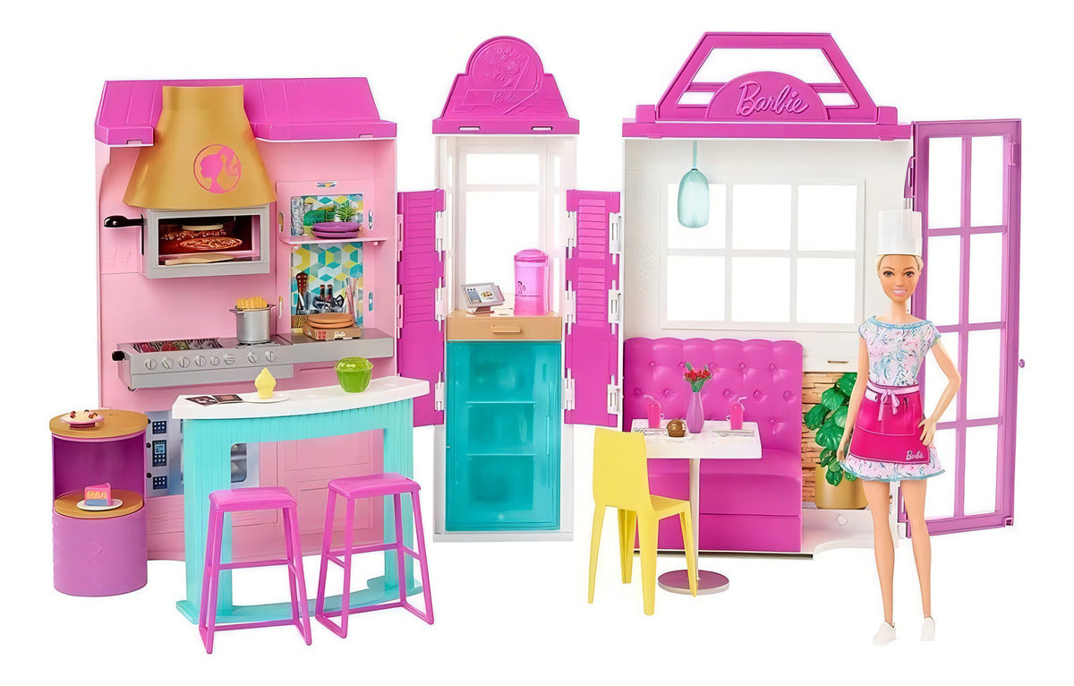 Barbie Restaurante Con Muñeca Cook 'n Grill Mattel Hbb91