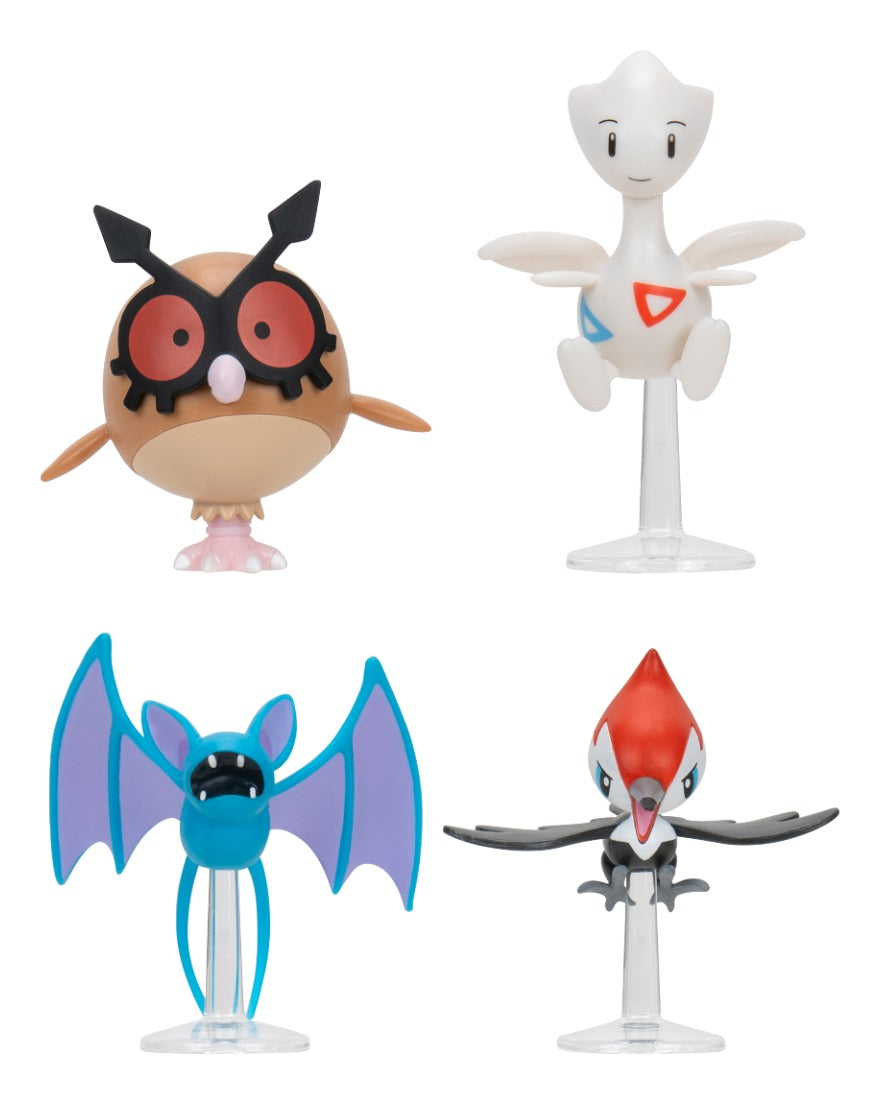 Pack 4 Figuras Battle W2 Pokemon