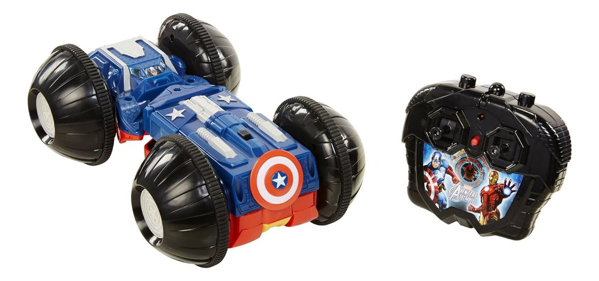 Avengers Rollover Rumbler Radio Control 2 Vistas Jakks Color Azul/rojo