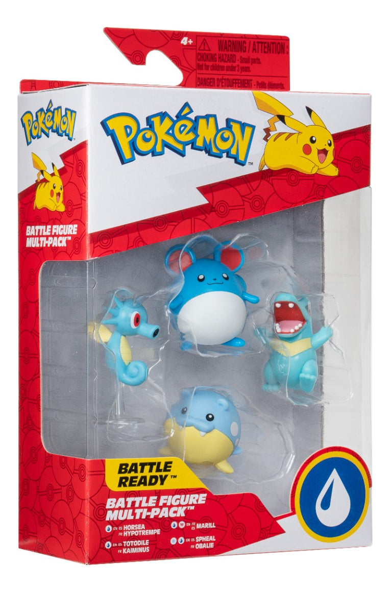Pack 4 Figuras Battle Wave1 Pokemon