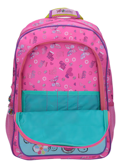 Mochila Grande Rosa Chenson Happy Girl Primaria Awata Para Niña Porta Tablet De Hasta 10 . Rosa Mariposa