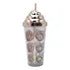 Vaso Plastico Metalizado Con Popote Pack 4pz Sm22hat294