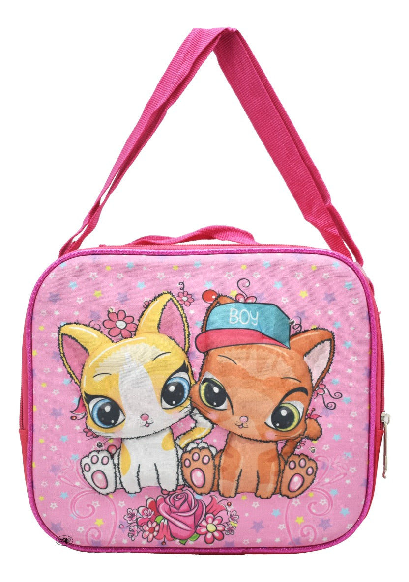 Mochila Escolar Con Ruedas Rosa Poliéster Lluvia 15L 3D Niñas