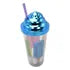 Vaso Plastico Metalizado Con Popote Pack 4pz #2 Sm22hat294
