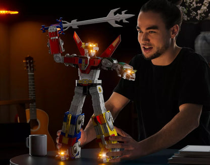 4D Build, kit de maqueta de rompecabezas en 3D de Voltron con luces LED, serie Innovation, 360 piezas, decoración de escritorio, rompecabezas en 3D para adultos y niños a partir de 12 años