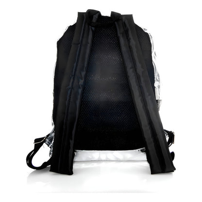 Mochila Platica Polinesia Karen Im The Queen Primaria Atm Color Plateado Diseño De La Tela Relieve