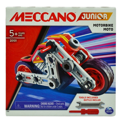 Meccano Pack 4pz Helicoptero Bulldozer Carro Moto Spinmaster 169