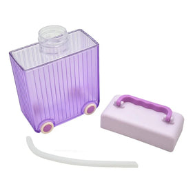 Botella En Forma De Maleta Con Pajilla 450ml Sm23cou290
