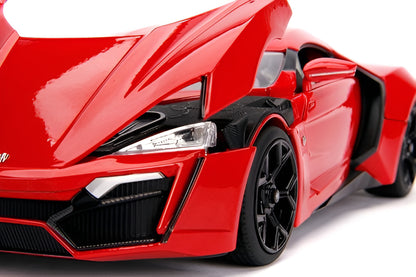 Carro Colección Jada Escala 1:18 Lykan Hypersport Rápidos y Furiosos Rojo