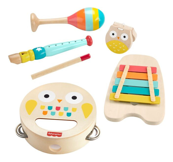 Juego De Intrumentos Musicales De Madera Fisher Price Hxyt90