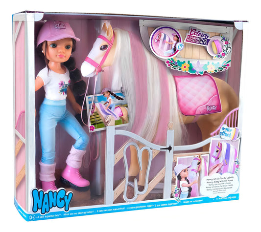 Nancy Un Dia Con Su Caballo Con Accesorios 42cm Famosa