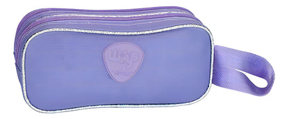 Lonchera Lapicera Gato Lentejuela Reversible Wilys Color Violeta