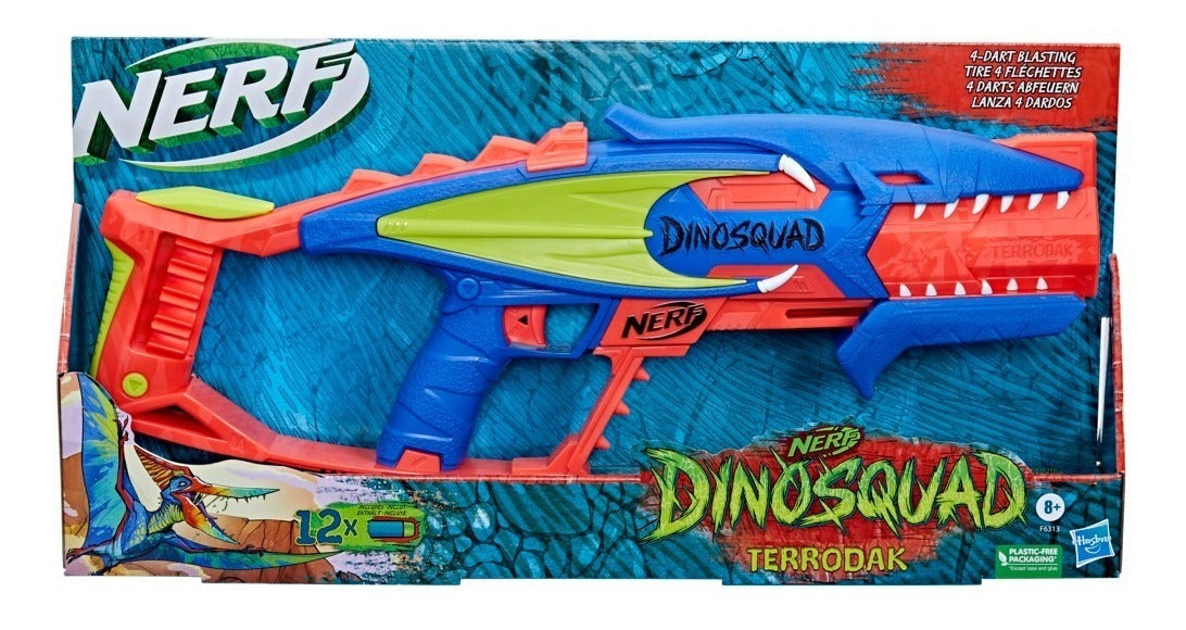 Nerf Dinosquad - Lanzador Terrodak - 12 Dardos