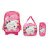 Mochila Con Ruedas Lonchera Lapicera Sweet Primaria Rosa 3d