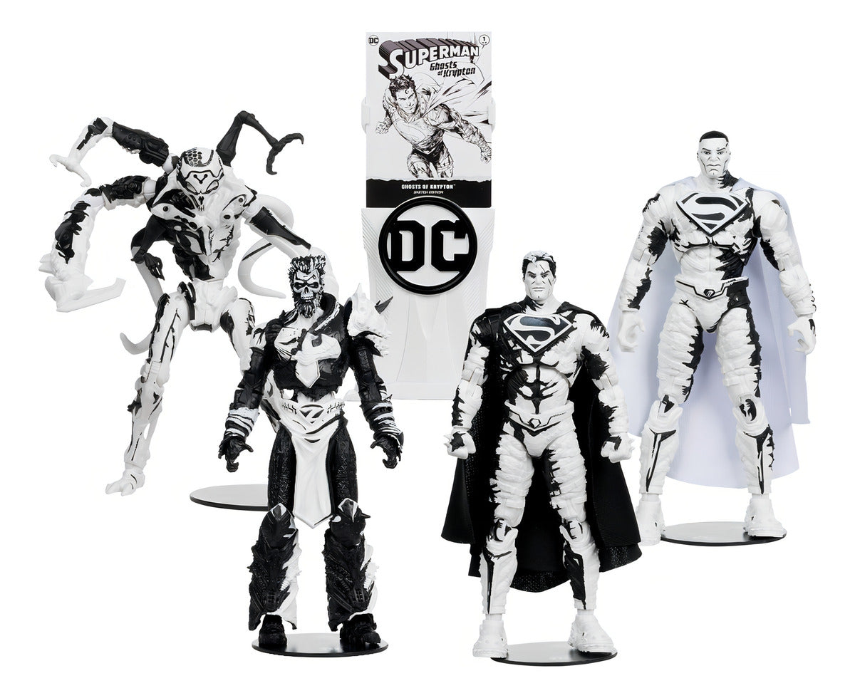 Pack x4 Figuras de Acción 7" Superman Series Gold Label Mcfarlane