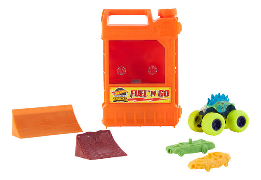 Hot Wheels Monster Trucks Pista Acrobacias y Combustible