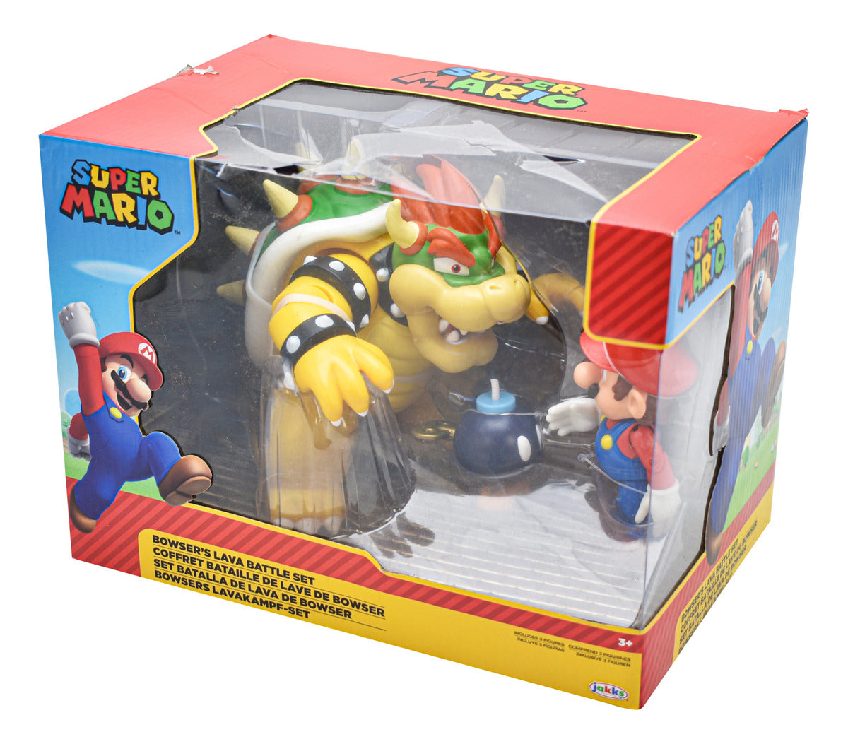 Super Mario Set Batalla De Lava De Bowser Jakks Pacific Cd