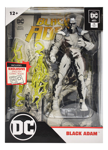 Dc Page Punchers Black Adam Comic Blanco Y Negro Mcfarlane