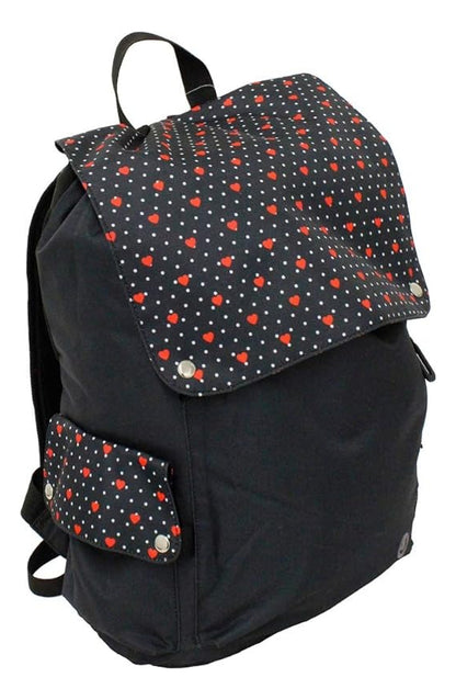 Mochila My Lifestyle Corazones Y Puntos Negro Primaria 157602 Truzt Diseño De La Tela Estampado