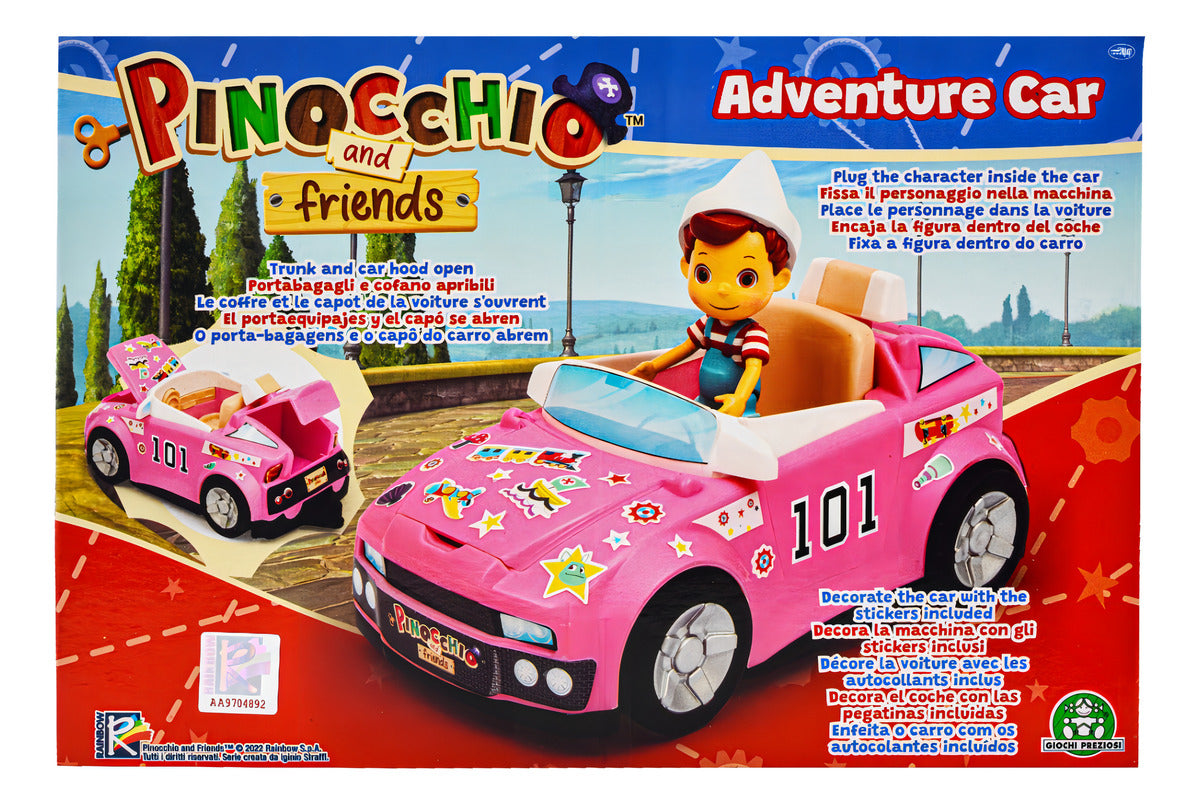 Pinocchio Y Sus Amigos freeda Auto Aventura 16cm Famosa Color Rosa