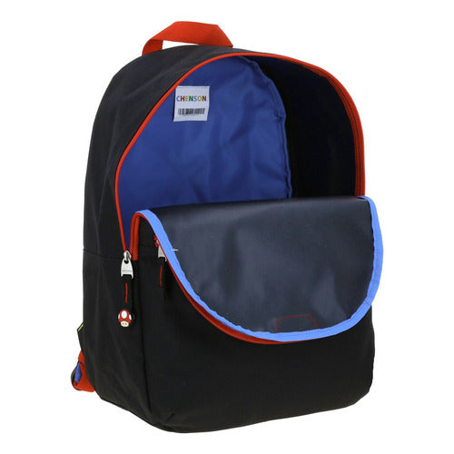 Mochila Escolar Grande Chenson Mario Bros Logo Tonsky Mb66505-3
