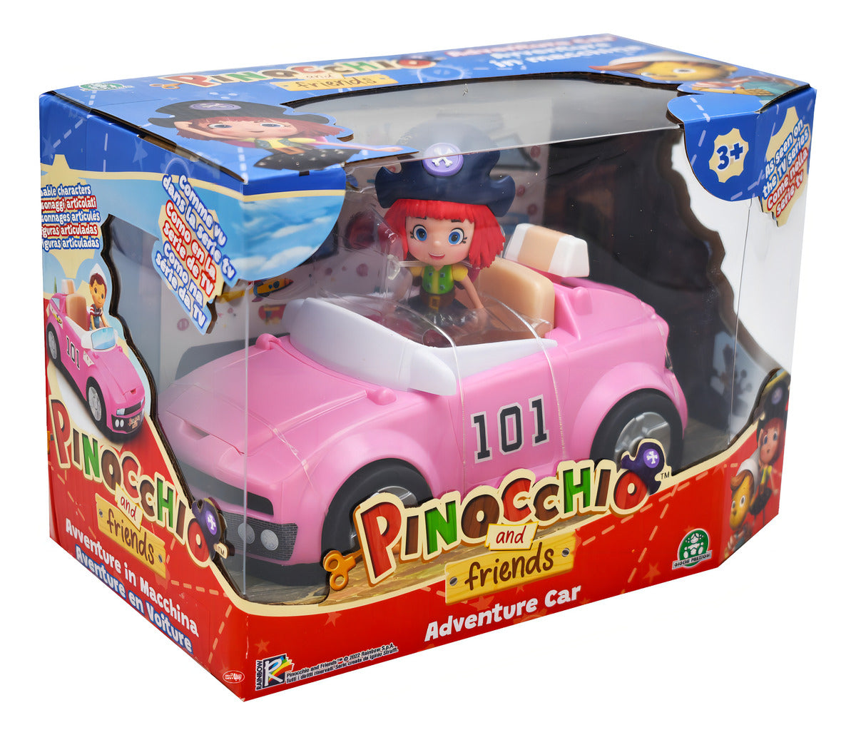 Pinocchio Y Sus Amigos freeda Auto Aventura 16cm Famosa Color Rosa