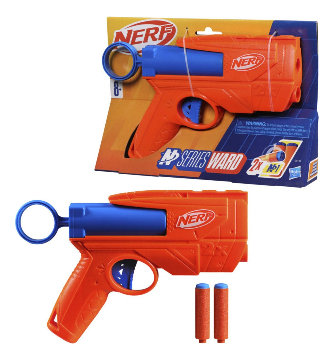 Nerf N Series Lanzador Ward 2 Dardos Nerf N1 Color Rojo