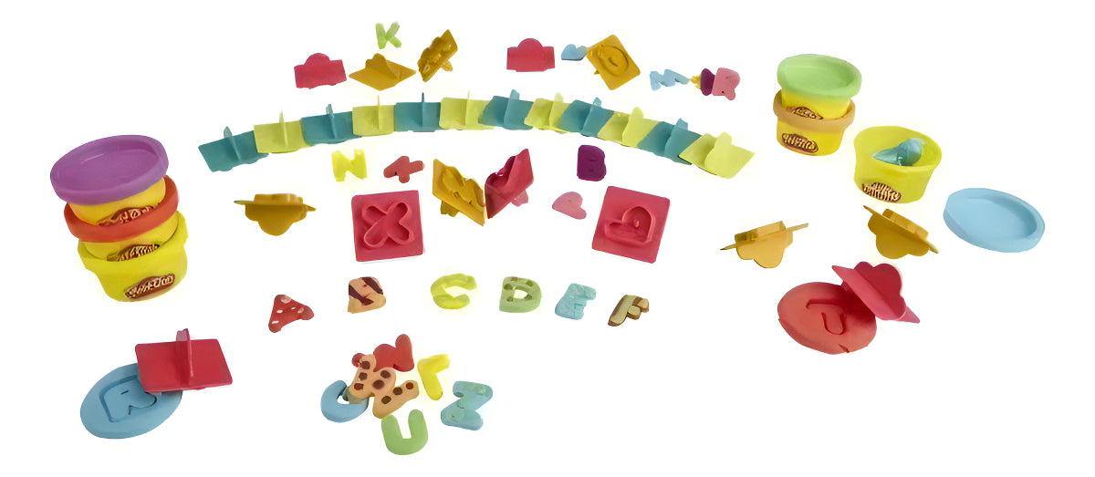 Set De Masas Hasbro Play-doh E8532 Fundamentals Letras con 26 sellos y 6 latas