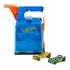 Hot Wheels Track Builder Caja Lanzadora De Autos Azul Y Naranja