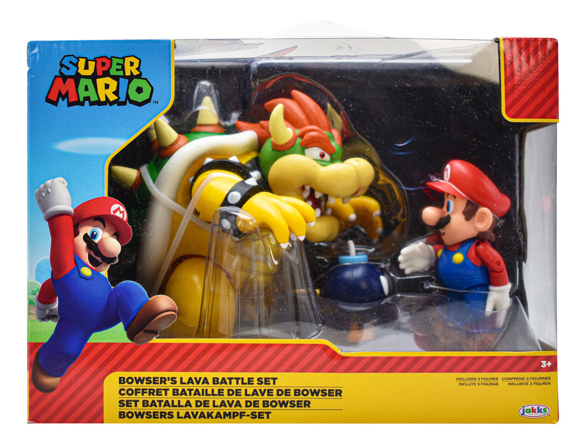 Super Mario Set Batalla De Lava De Bowser Jakks Pacific Cd