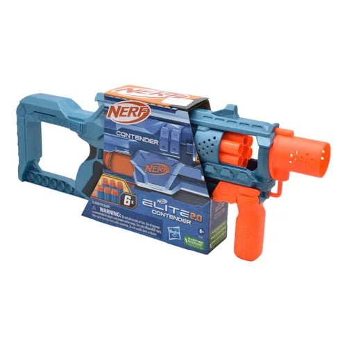 Nerf Elite 2.0 Contender 6 Dardos Pack 3 Piezas Hasbro Azul