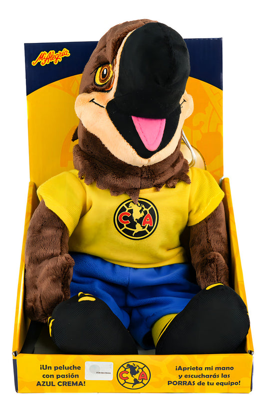 Peluche Mi Alegría Águila América Amarillo con Sonidos 32 cm
