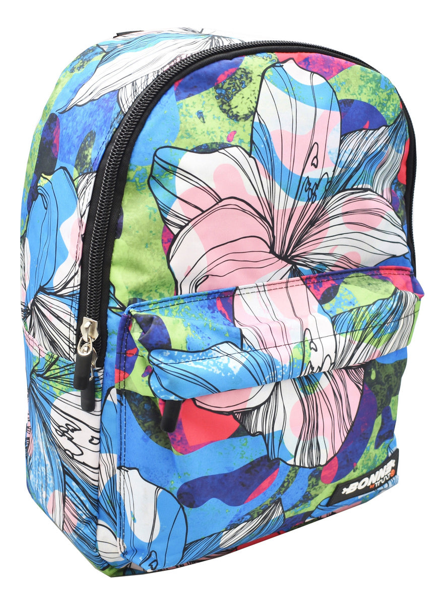 Mochila Escolar Truzt Bonne 16L Estampado Flor Multicolor Laptop