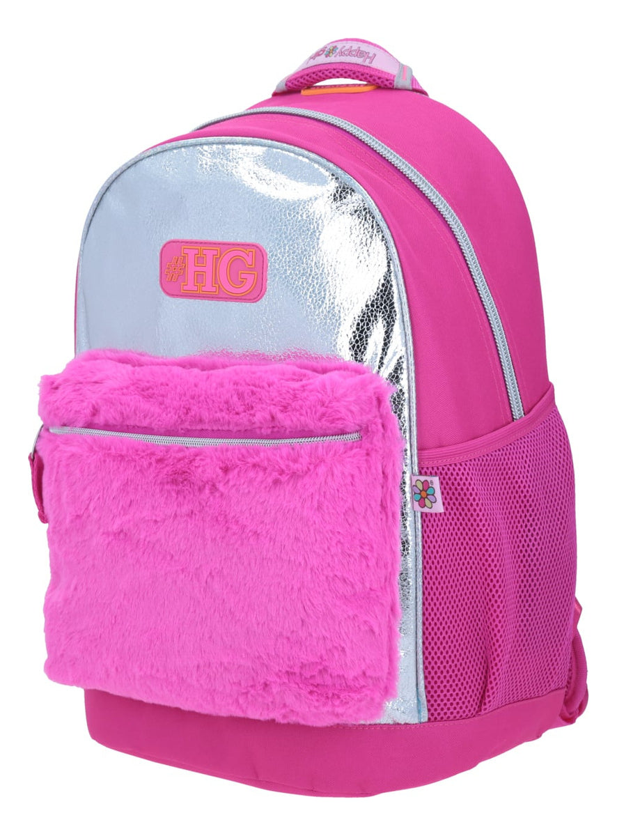 Mochila Grande Rosa Chenson Happy Girl Elizal Rosa